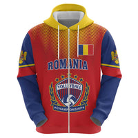 Custom Romania Volleyball Zip Hoodie Sporty Style
