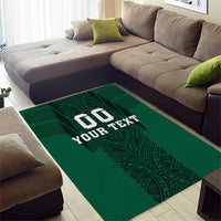 Custom Mexico Football Area Rug El Tricolor Go Champions Aztec Pattern