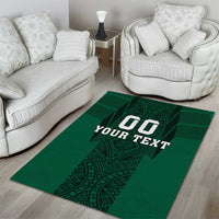 Custom Mexico Football Area Rug El Tricolor Go Champions Aztec Pattern