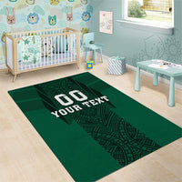 Custom Mexico Football Area Rug El Tricolor Go Champions Aztec Pattern