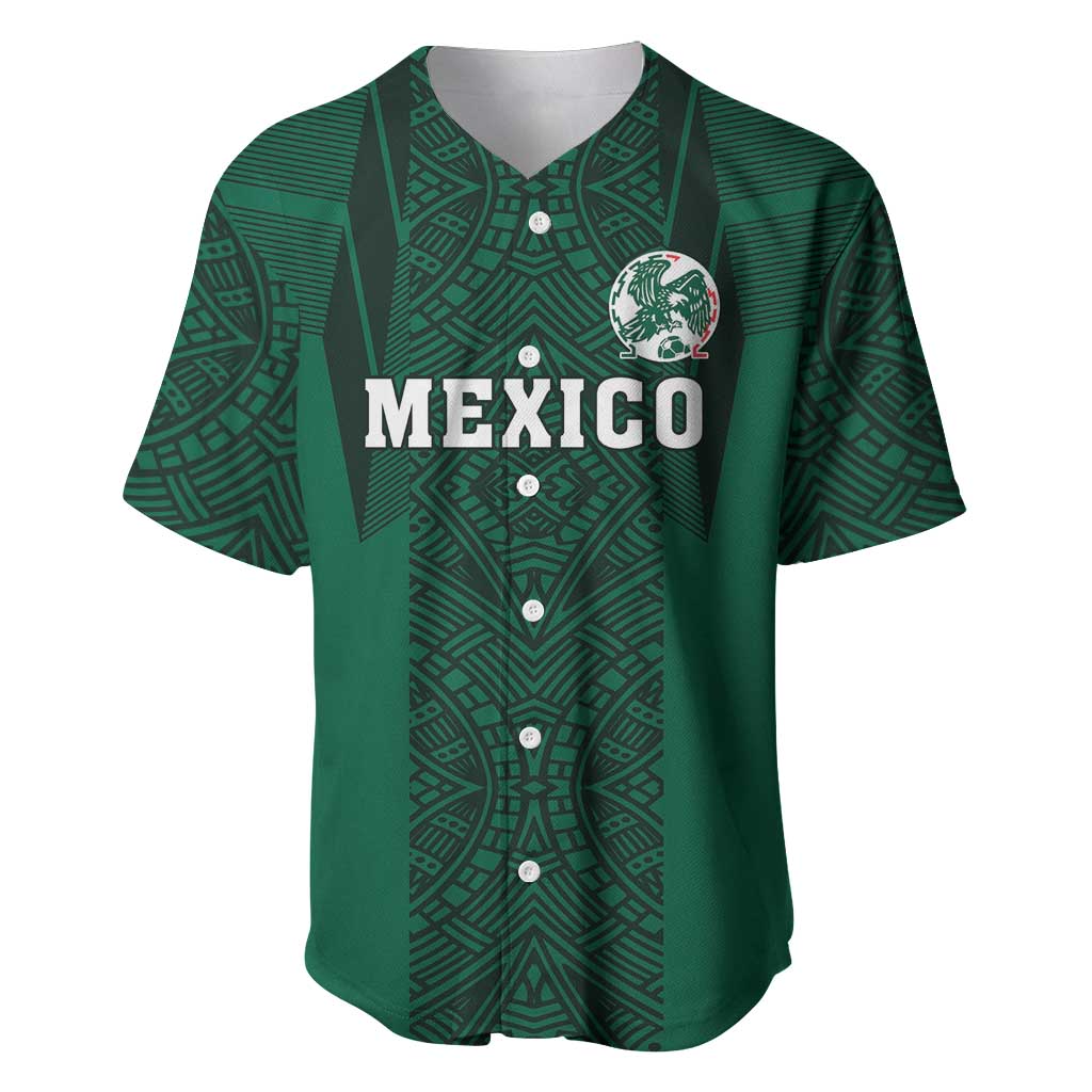 Custom Mexico Football Baseball Jersey El Tricolor Go Champions Aztec Pattern