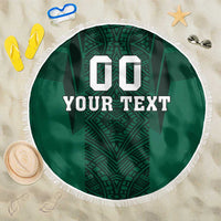 Custom Mexico Football Beach Blanket El Tricolor Go Champions Aztec Pattern