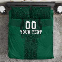 Custom Mexico Football Bedding Set El Tricolor Go Champions Aztec Pattern