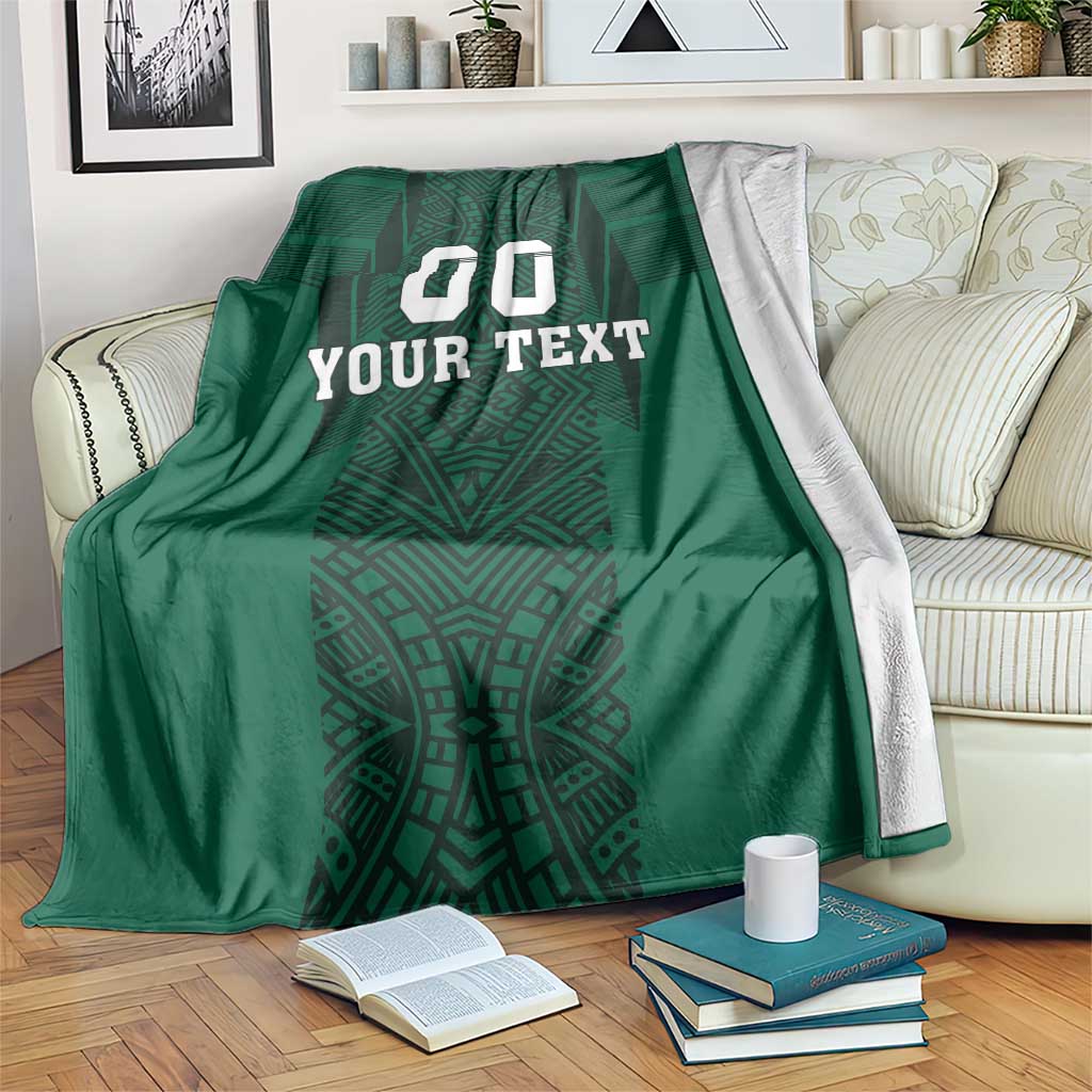 Custom Mexico Football Blanket El Tricolor Go Champions Aztec Pattern