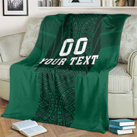 Custom Mexico Football Blanket El Tricolor Go Champions Aztec Pattern