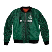 Custom Mexico Football Bomber Jacket El Tricolor Go Champions Aztec Pattern