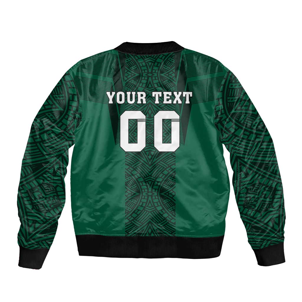 Custom Mexico Football Bomber Jacket El Tricolor Go Champions Aztec Pattern