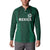 Custom Mexico Football Button Sweatshirt El Tricolor Go Champions Aztec Pattern