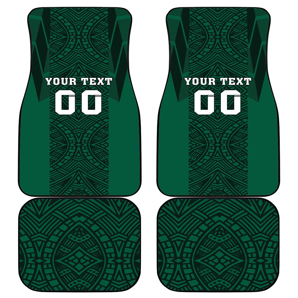 Custom Mexico Football Car Mats El Tricolor Go Champions Aztec Pattern