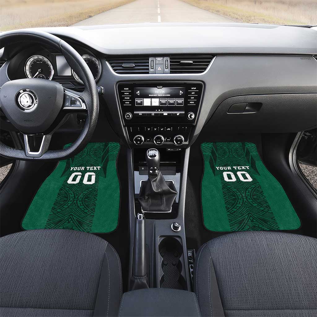 Custom Mexico Football Car Mats El Tricolor Go Champions Aztec Pattern