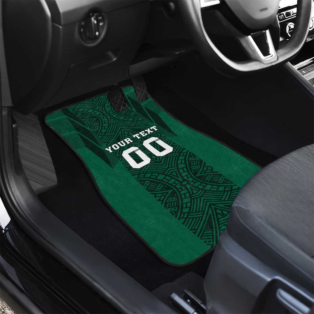 Custom Mexico Football Car Mats El Tricolor Go Champions Aztec Pattern