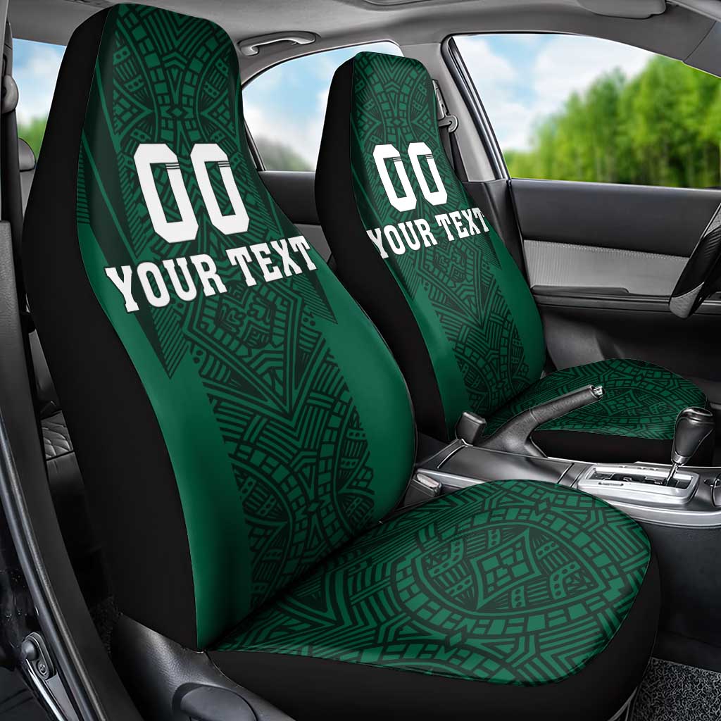 Custom Mexico Football Car Seat Cover El Tricolor Go Champions Aztec Pattern