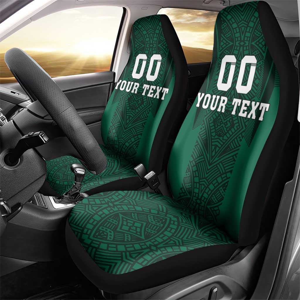 Custom Mexico Football Car Seat Cover El Tricolor Go Champions Aztec Pattern