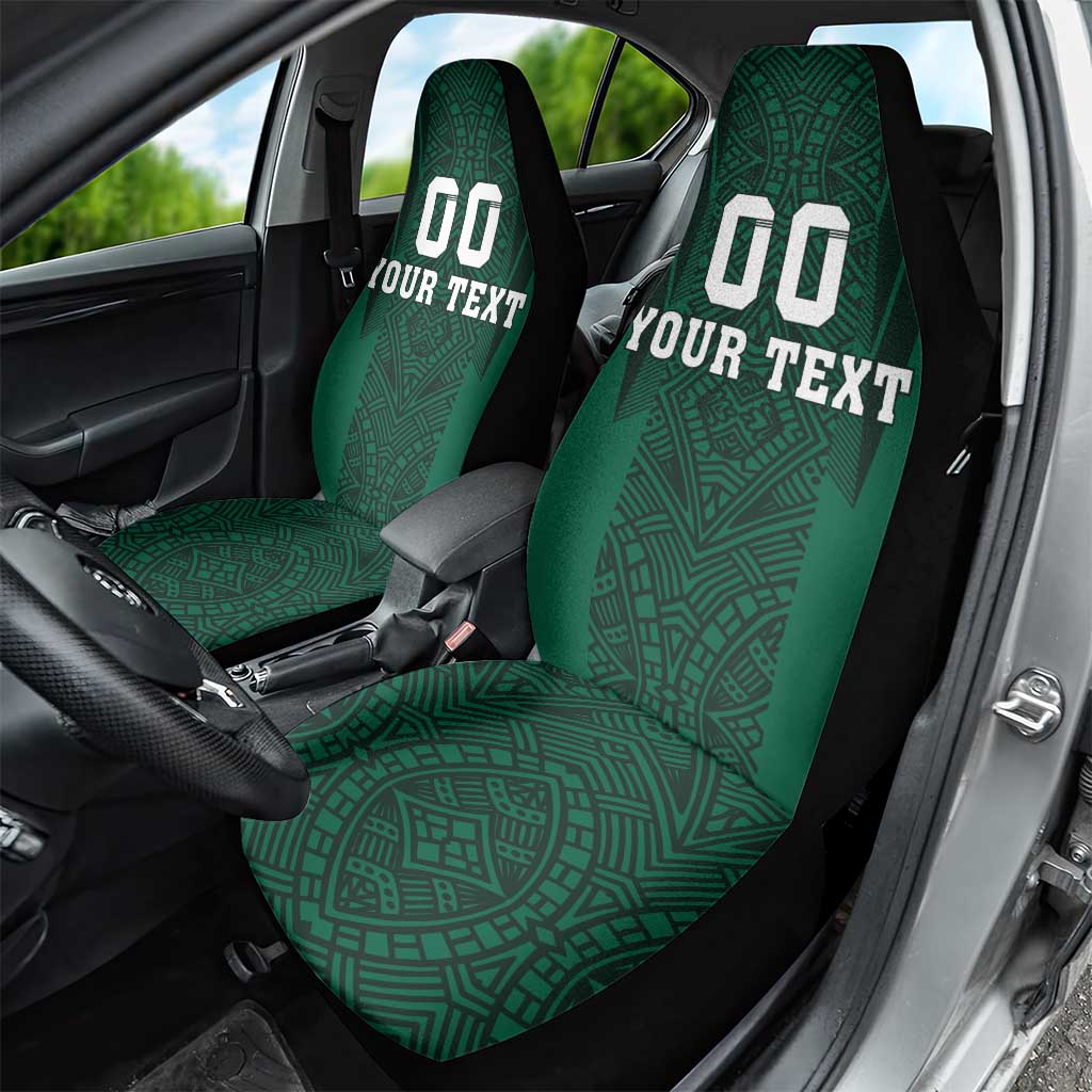 Custom Mexico Football Car Seat Cover El Tricolor Go Champions Aztec Pattern