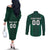 Custom Mexico Football Couples Matching Off The Shoulder Long Sleeve Dress and Long Sleeve Button Shirt El Tricolor Go Champions Aztec Pattern