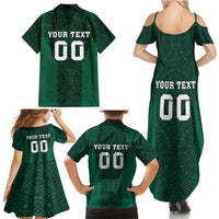 Custom Mexico Football Family Matching Summer Maxi Dress and Hawaiian Shirt El Tricolor Go Champions Aztec Pattern
