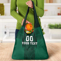 Custom Mexico Football Grocery Bag El Tricolor Go Champions Aztec Pattern