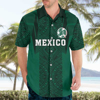 Custom Mexico Football Hawaiian Shirt El Tricolor Go Champions Aztec Pattern