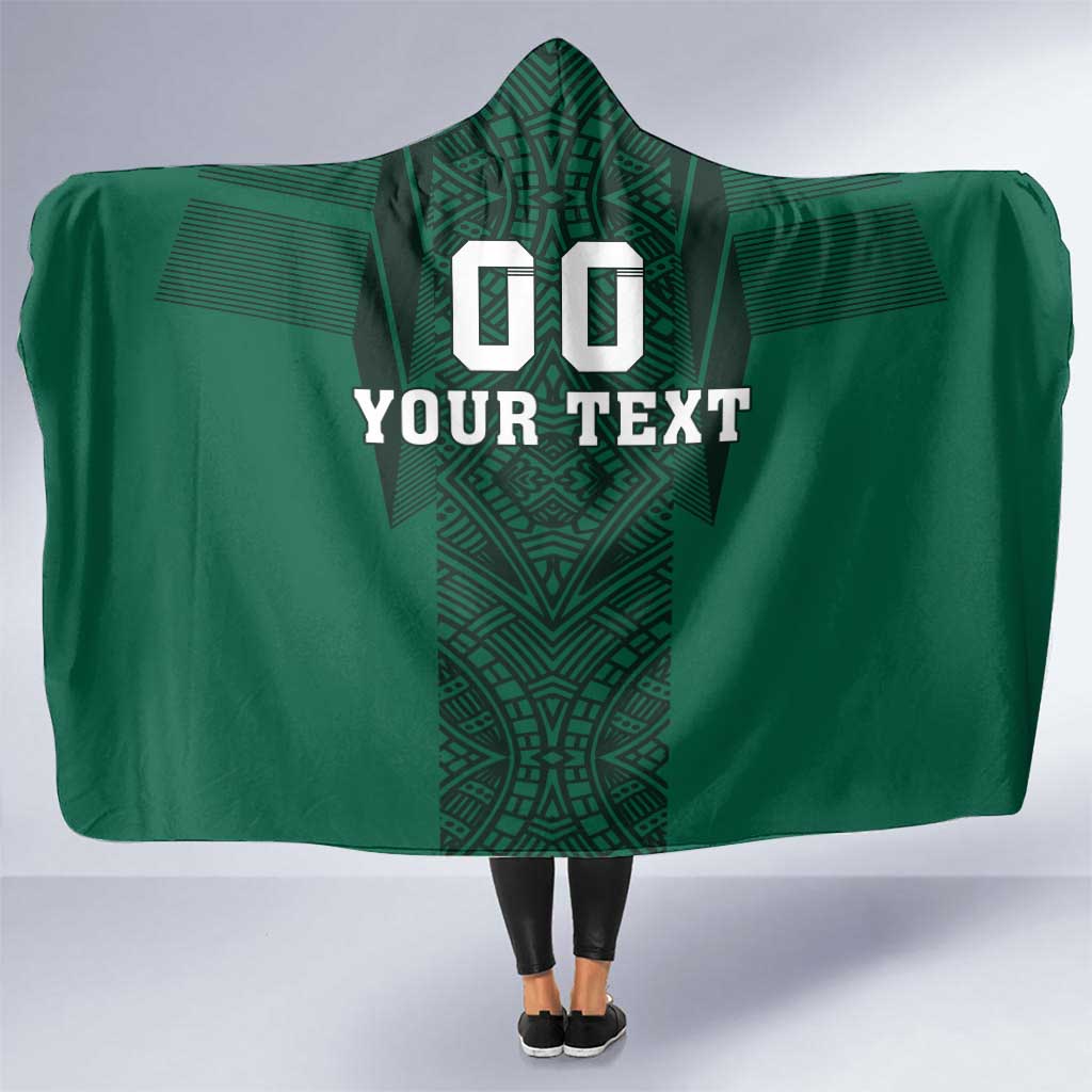 Custom Mexico Football Hooded Blanket El Tricolor Go Champions Aztec Pattern