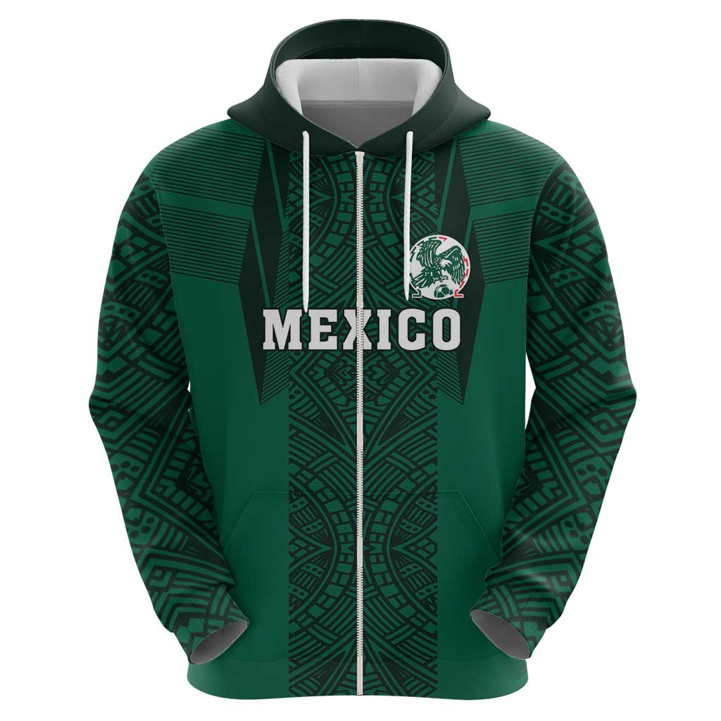 Custom Mexico Football Hoodie El Tricolor Go Champions Aztec Pattern