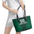 Custom Mexico Football Leather Tote Bag El Tricolor Go Champions Aztec Pattern