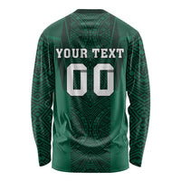 Custom Mexico Football Long Sleeve Shirt El Tricolor Go Champions Aztec Pattern