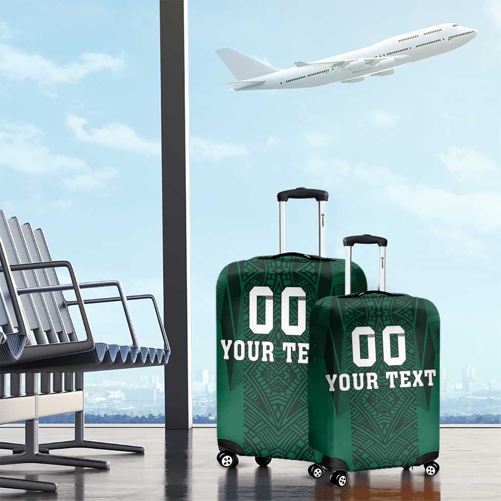 Custom Mexico Football Luggage Cover El Tricolor Go Champions Aztec Pattern