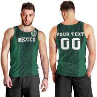 Custom Mexico Football Men Tank Top El Tricolor Go Champions Aztec Pattern