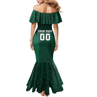 Custom Mexico Football Mermaid Dress El Tricolor Go Champions Aztec Pattern
