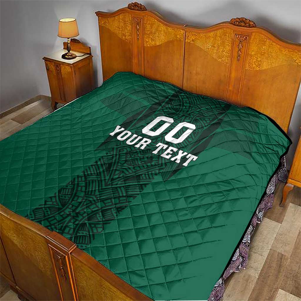 Custom Mexico Football Quilt El Tricolor Go Champions Aztec Pattern