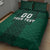 Custom Mexico Football Quilt Bed Set El Tricolor Go Champions Aztec Pattern