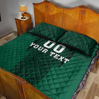 Custom Mexico Football Quilt Bed Set El Tricolor Go Champions Aztec Pattern