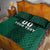 Custom Mexico Football Quilt Bed Set El Tricolor Go Champions Aztec Pattern