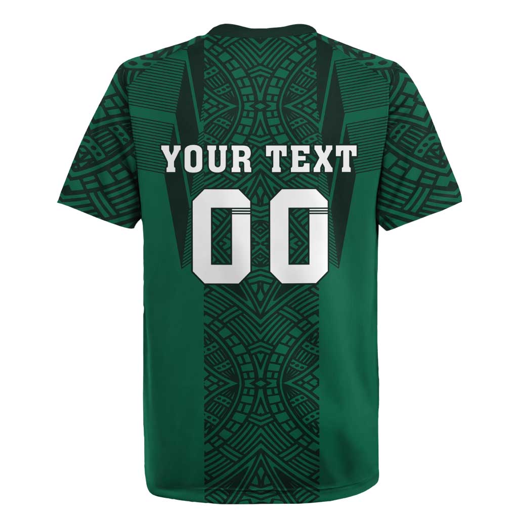 Custom Mexico Football Rugby Jersey El Tricolor Go Champions Aztec Pattern