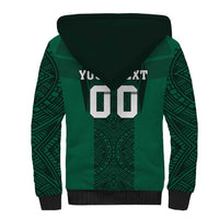 Custom Mexico Football Sherpa Hoodie El Tricolor Go Champions Aztec Pattern