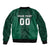 Custom Mexico Football Sleeve Zip Bomber Jacket El Tricolor Go Champions Aztec Pattern