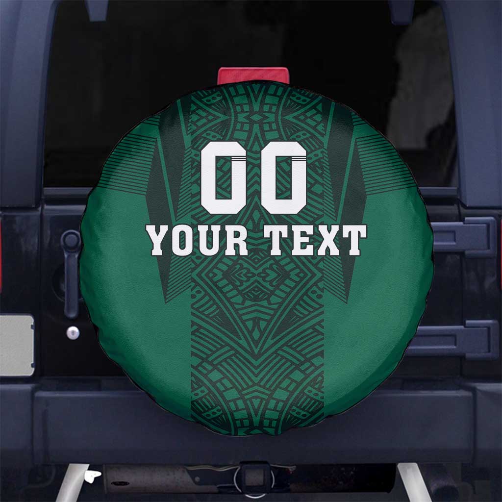 Custom Mexico Football Spare Tire Cover El Tricolor Go Champions Aztec Pattern
