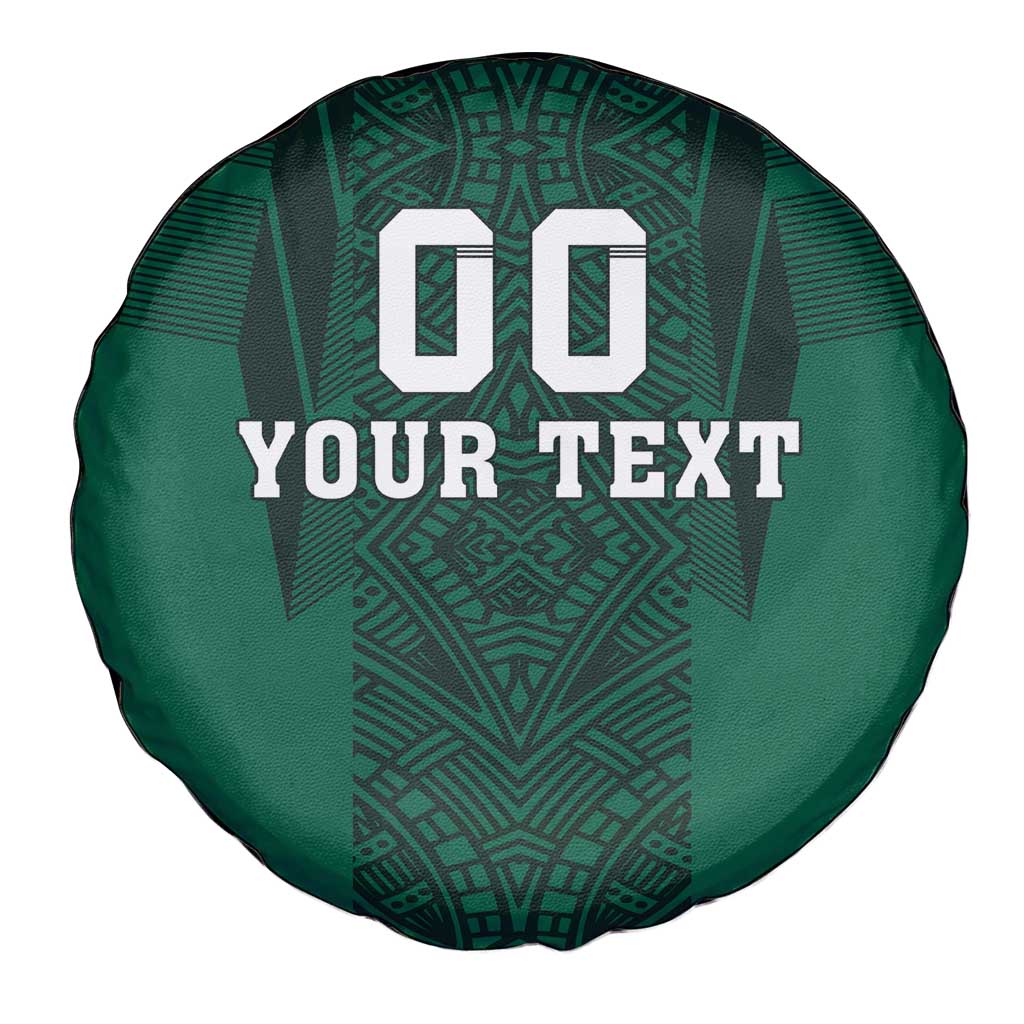 Custom Mexico Football Spare Tire Cover El Tricolor Go Champions Aztec Pattern