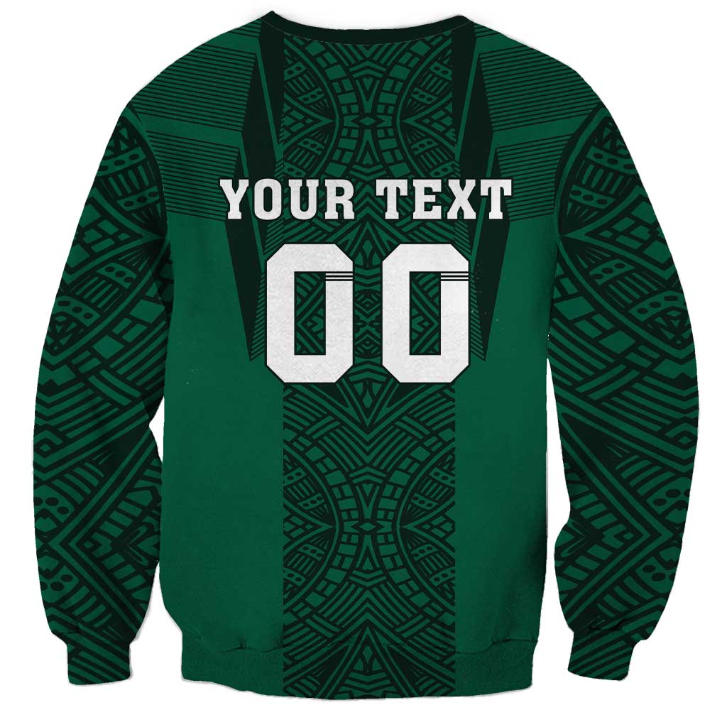 Custom Mexico Football Sweatshirt El Tricolor Go Champions Aztec Pattern