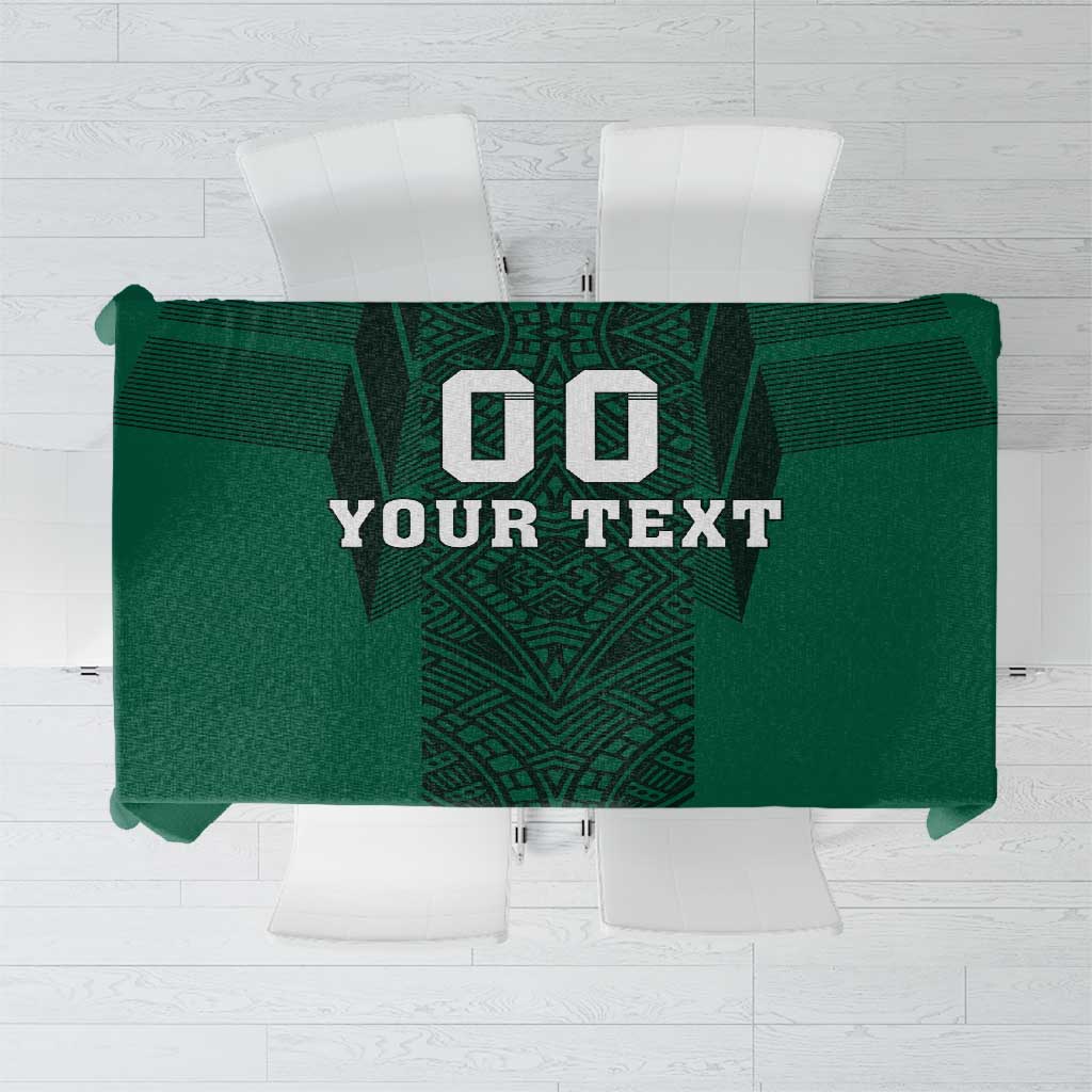 Custom Mexico Football Tablecloth El Tricolor Go Champions Aztec Pattern