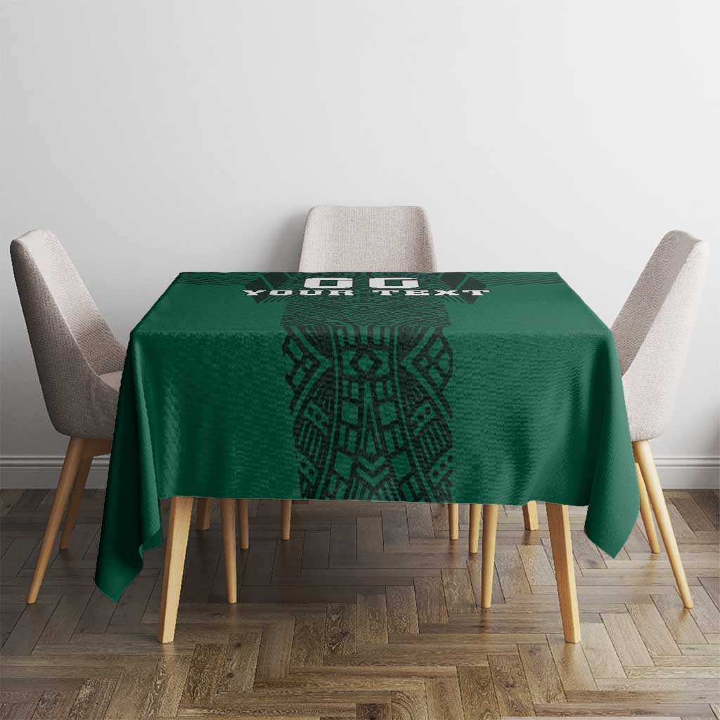 Custom Mexico Football Tablecloth El Tricolor Go Champions Aztec Pattern