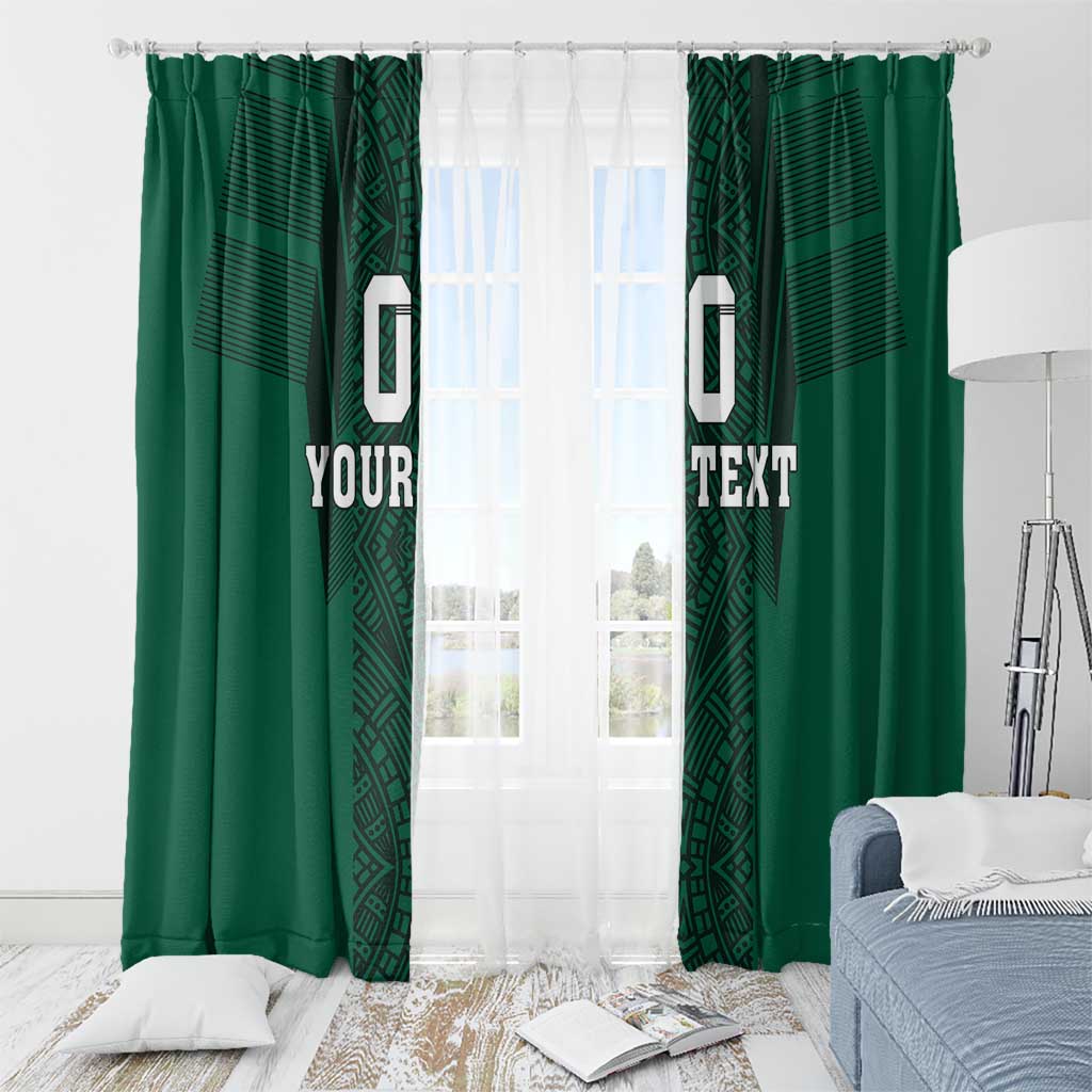 Custom Mexico Football Window Curtain El Tricolor Go Champions Aztec Pattern