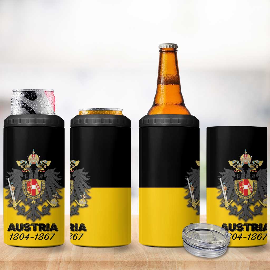 Austrian Empire 1804–1867 4 in 1 Can Cooler Tumbler Flag Style
