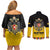 Austrian Empire 1804–1867 Couples Matching Off Shoulder Short Dress and Long Sleeve Button Shirt Flag Style