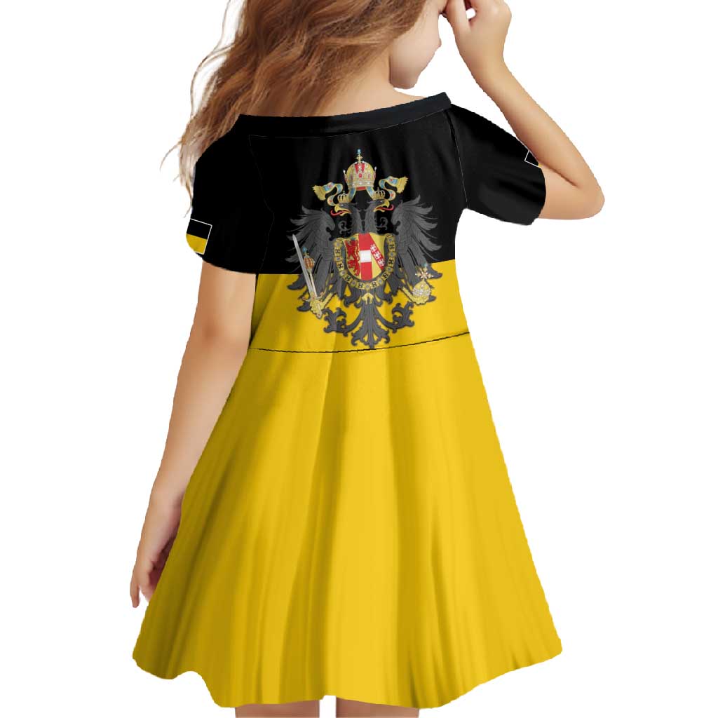 Austrian Empire 1804–1867 Family Matching Off Shoulder Maxi Dress and Hawaiian Shirt Flag Style