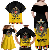 Austrian Empire 1804–1867 Family Matching Off Shoulder Maxi Dress and Hawaiian Shirt Flag Style