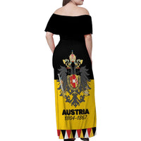 Austrian Empire 1804–1867 Family Matching Off Shoulder Maxi Dress and Hawaiian Shirt Flag Style