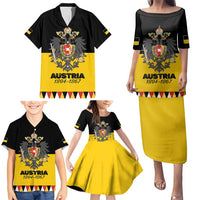 Austrian Empire 1804–1867 Family Matching Puletasi and Hawaiian Shirt Flag Style