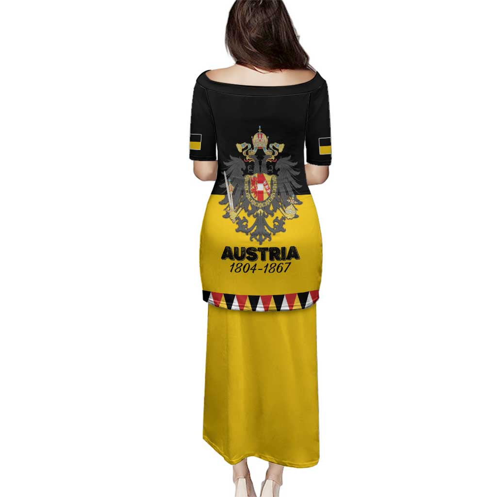 Austrian Empire 1804–1867 Family Matching Puletasi and Hawaiian Shirt Flag Style