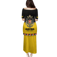 Austrian Empire 1804–1867 Family Matching Puletasi and Hawaiian Shirt Flag Style